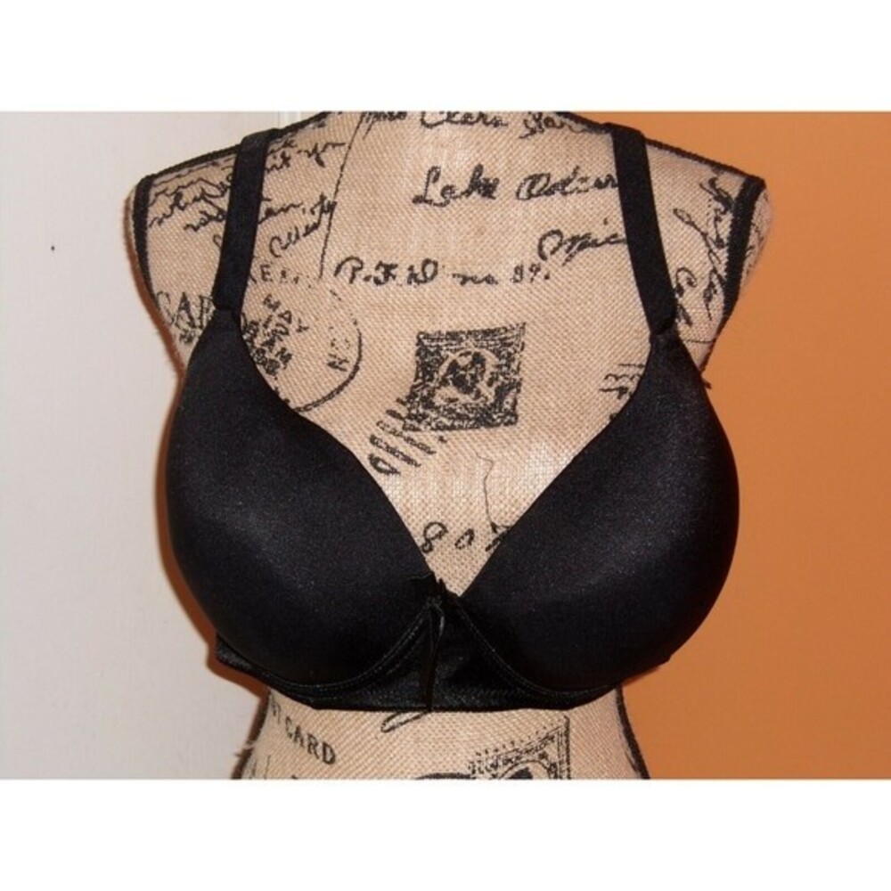 Lacy Bella Plus Size Solid Plain Bra w/Bow 44DD NWT